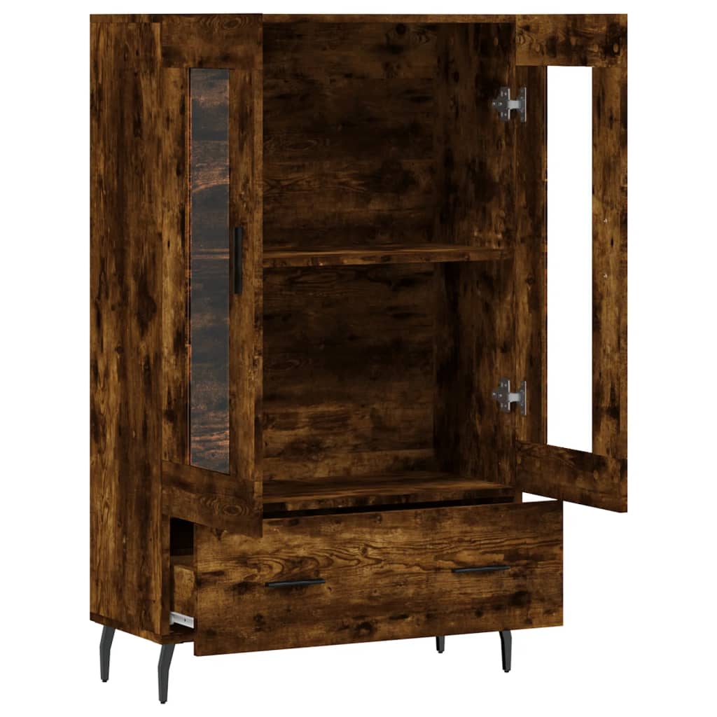 Highboard Räuchereiche 69,5x31x115 cm Holzwerkstoff - Pazzar.ch