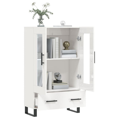 Highboard Hochglanz-Weiß 69,5x31x115 cm Holzwerkstoff - Pazzar.ch