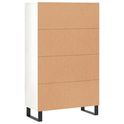 Highboard Hochglanz-Weiß 69,5x31x115 cm Holzwerkstoff - Pazzar.ch