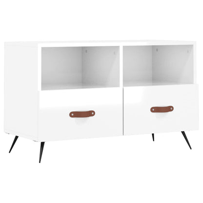 TV-Schrank Hochglanz-Weiß 80x36x50 cm Holzwerkstoff - Pazzar.ch