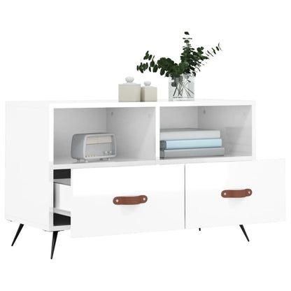 TV-Schrank Hochglanz-Weiß 80x36x50 cm Holzwerkstoff - Pazzar.ch