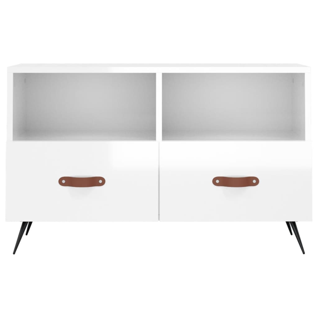 TV-Schrank Hochglanz-Weiß 80x36x50 cm Holzwerkstoff - Pazzar.ch