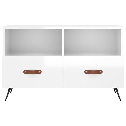 TV-Schrank Hochglanz-Weiß 80x36x50 cm Holzwerkstoff - Pazzar.ch