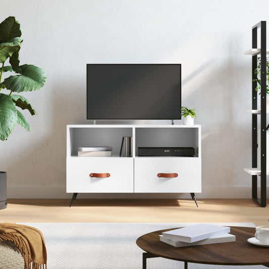 TV-Schrank Hochglanz-Weiß 80x36x50 cm Holzwerkstoff - Pazzar.ch