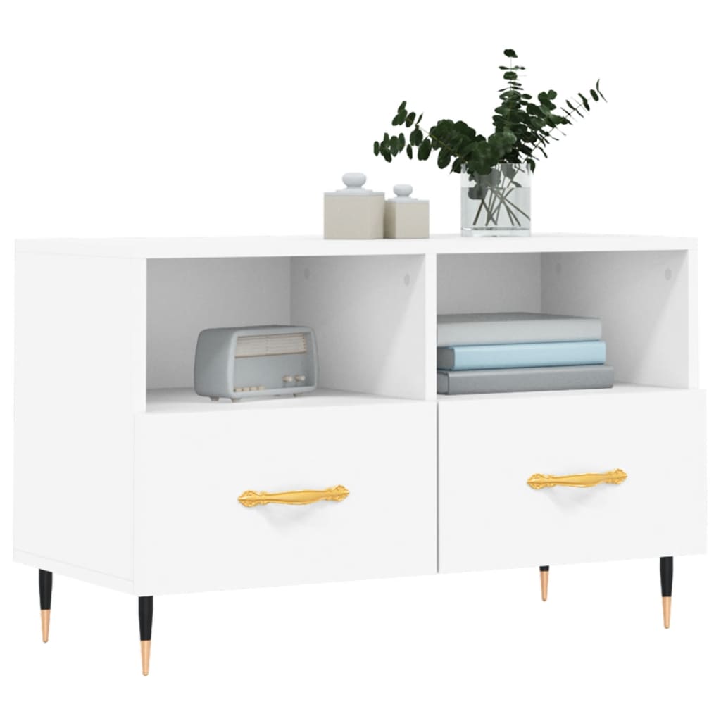 TV-Schrank Weiß 80x36x50 cm Holzwerkstoff - Pazzar.ch