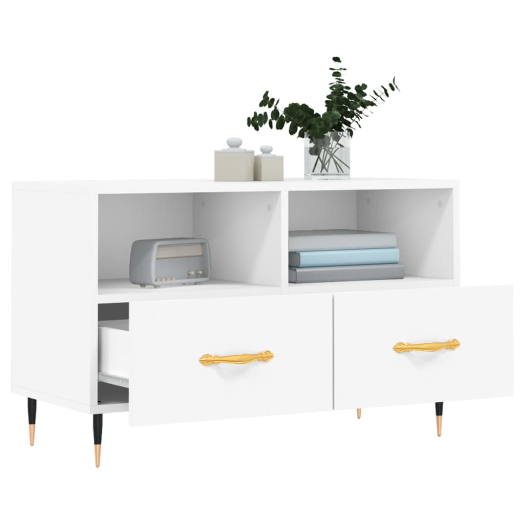 TV-Schrank Weiß 80x36x50 cm Holzwerkstoff - Pazzar.ch