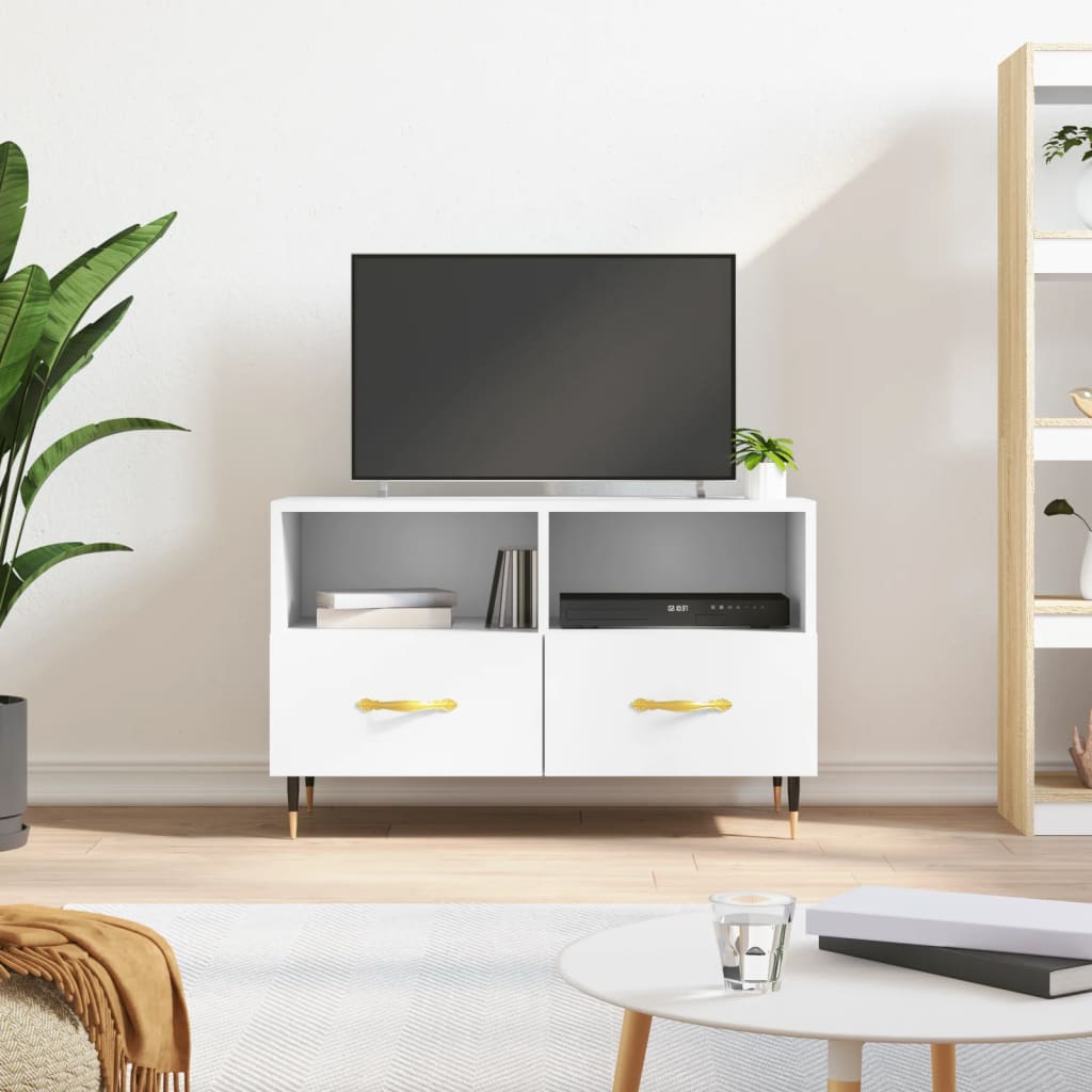 TV-Schrank Weiß 80x36x50 cm Holzwerkstoff - Pazzar.ch