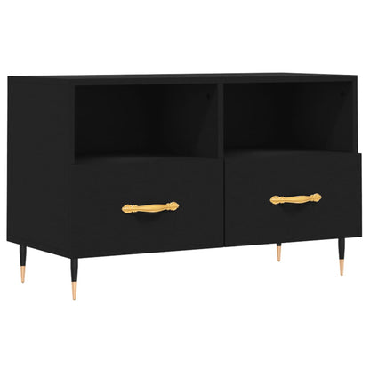 TV-Schrank Schwarz 80x36x50 cm Holzwerkstoff - Pazzar.ch