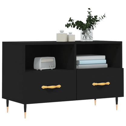 TV-Schrank Schwarz 80x36x50 cm Holzwerkstoff - Pazzar.ch