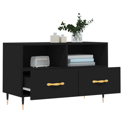 TV-Schrank Schwarz 80x36x50 cm Holzwerkstoff - Pazzar.ch