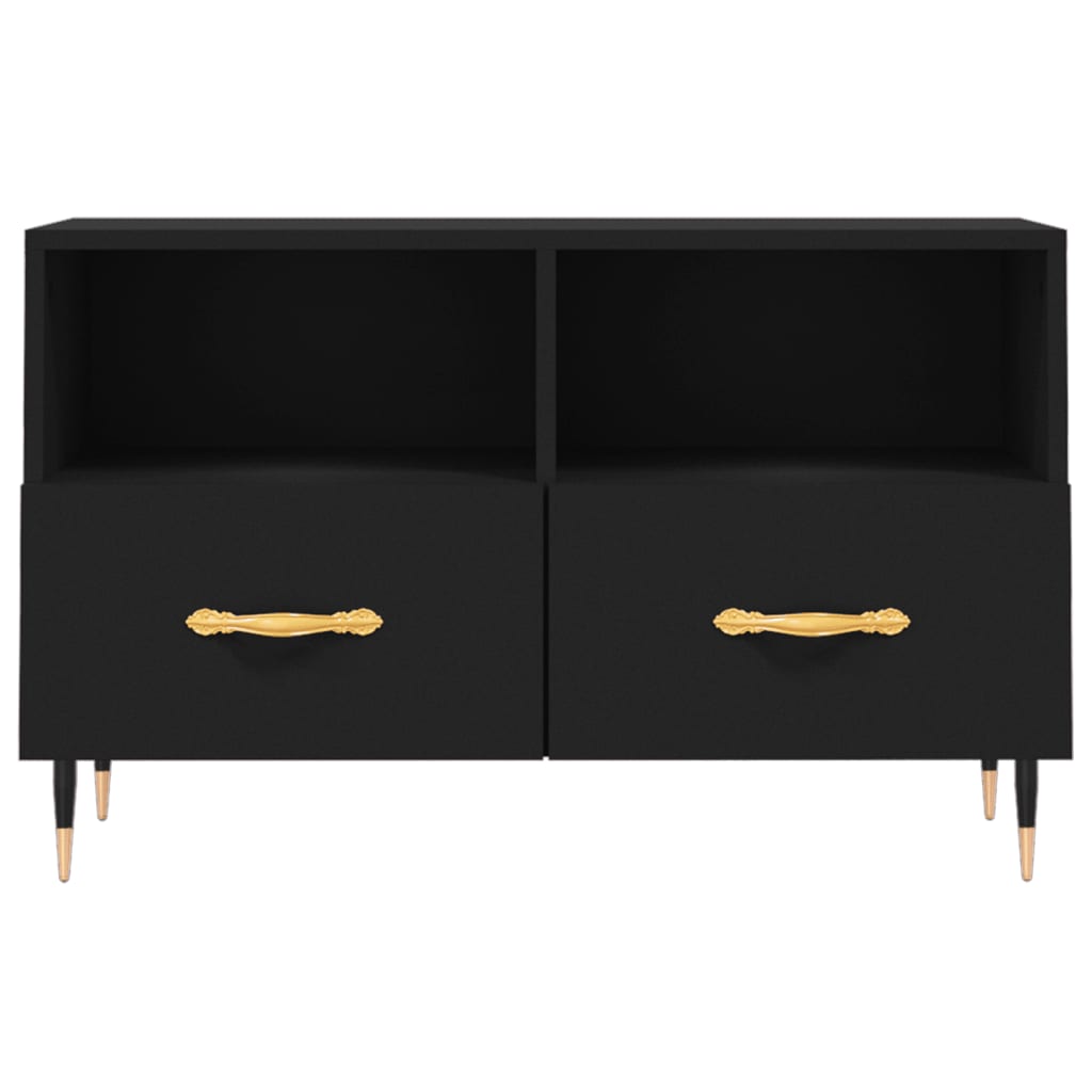 TV-Schrank Schwarz 80x36x50 cm Holzwerkstoff - Pazzar.ch