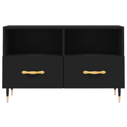 TV-Schrank Schwarz 80x36x50 cm Holzwerkstoff - Pazzar.ch