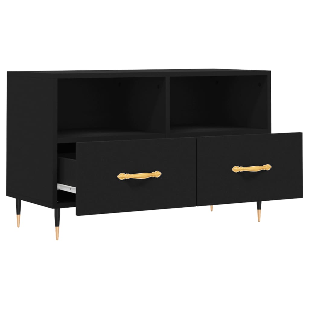 TV-Schrank Schwarz 80x36x50 cm Holzwerkstoff - Pazzar.ch