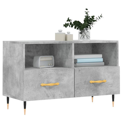 TV-Schrank Betongrau 80x36x50 cm Holzwerkstoff - Pazzar.ch