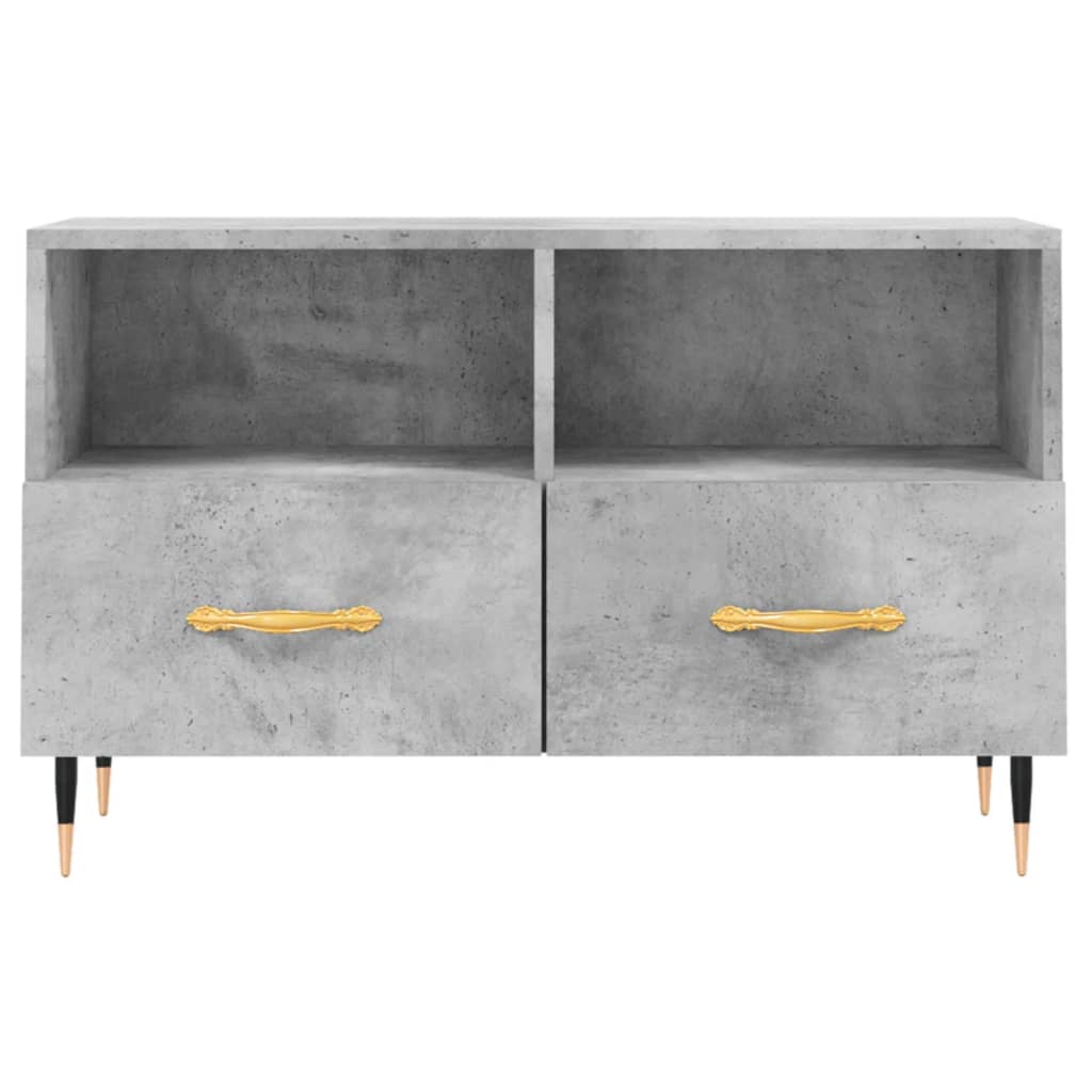 TV-Schrank Betongrau 80x36x50 cm Holzwerkstoff - Pazzar.ch