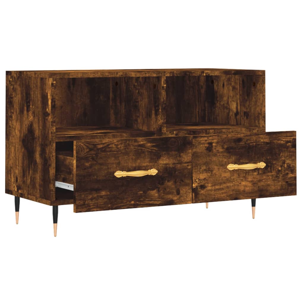TV-Schrank Räuchereiche 80x36x50 cm Holzwerkstoff - Pazzar.ch