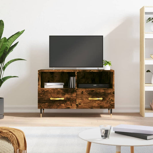 TV-Schrank Räuchereiche 80x36x50 cm Holzwerkstoff - Pazzar.ch