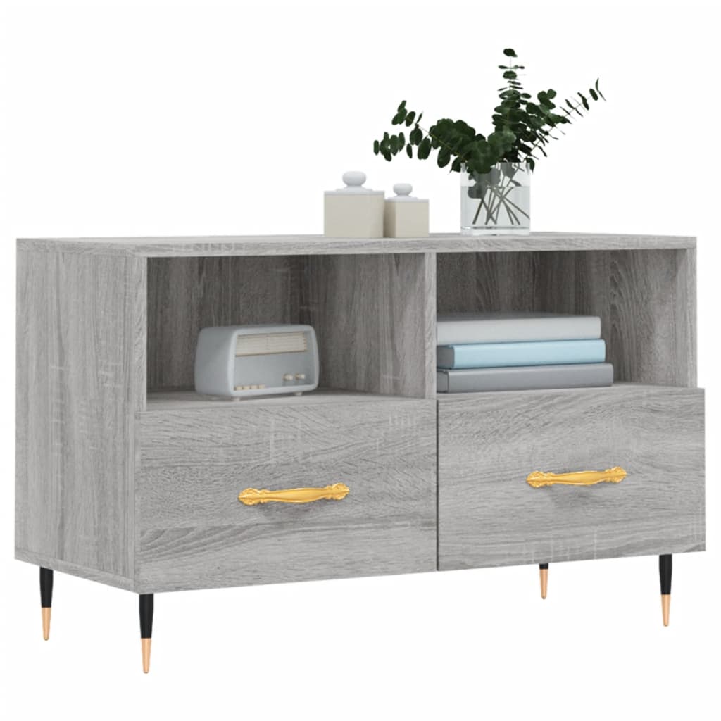 TV-Schrank Grau Sonoma 80x36x50 cm Holzwerkstoff - Pazzar.ch