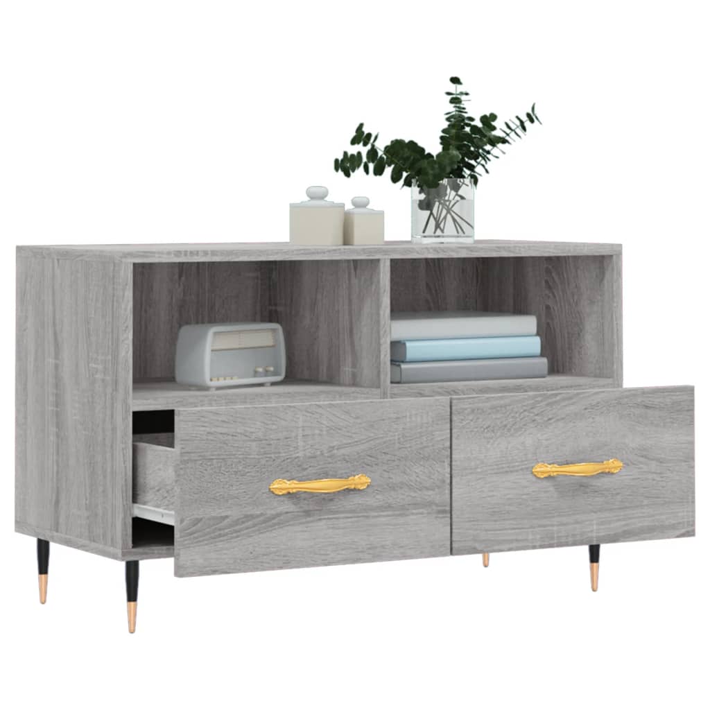 TV-Schrank Grau Sonoma 80x36x50 cm Holzwerkstoff - Pazzar.ch