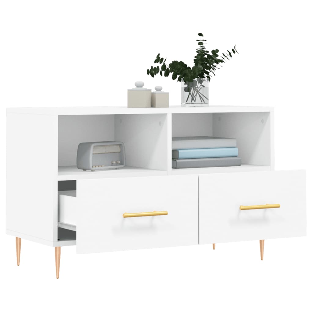 TV-Schrank Weiß 80x36x50 cm Holzwerkstoff - Pazzar.ch