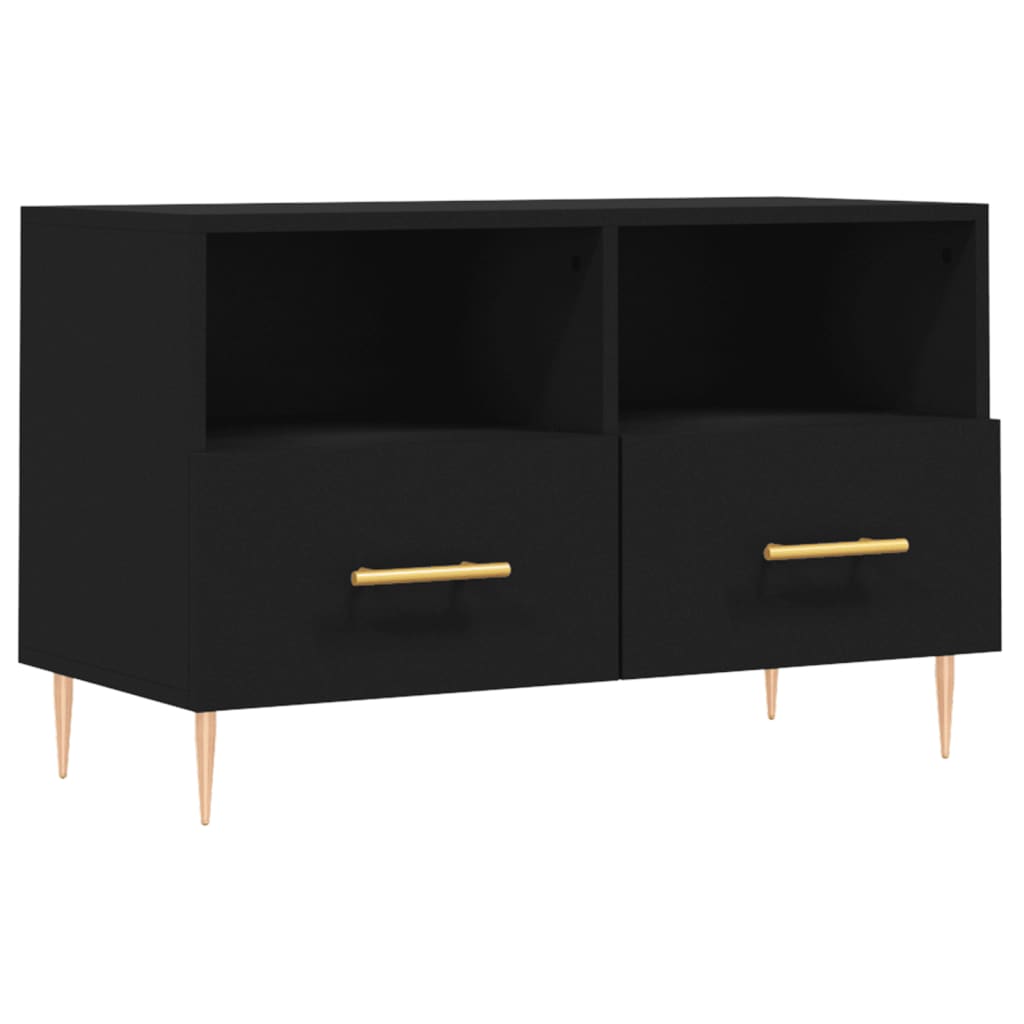 TV-Schrank Schwarz 80x36x50 cm Holzwerkstoff - Pazzar.ch