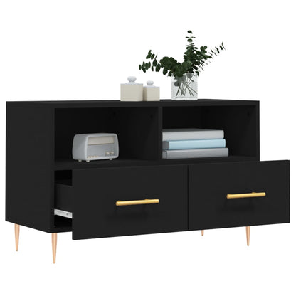 TV-Schrank Schwarz 80x36x50 cm Holzwerkstoff - Pazzar.ch