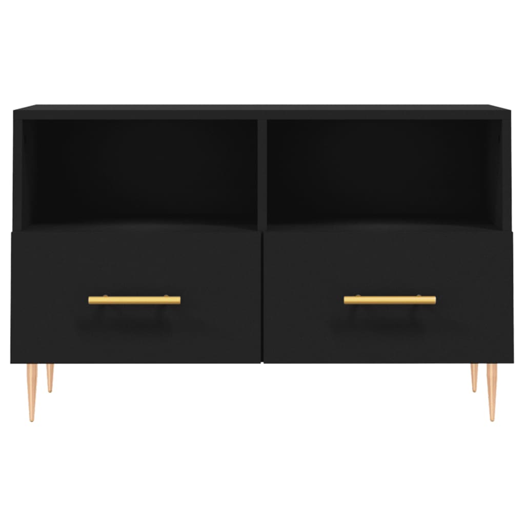 TV-Schrank Schwarz 80x36x50 cm Holzwerkstoff
