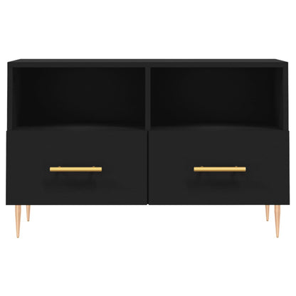 TV-Schrank Schwarz 80x36x50 cm Holzwerkstoff - Pazzar.ch