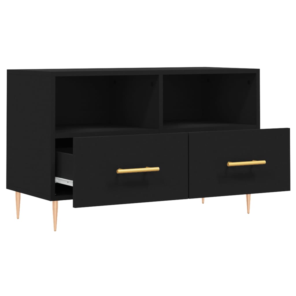 TV-Schrank Schwarz 80x36x50 cm Holzwerkstoff - Pazzar.ch