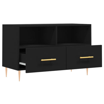 TV-Schrank Schwarz 80x36x50 cm Holzwerkstoff - Pazzar.ch