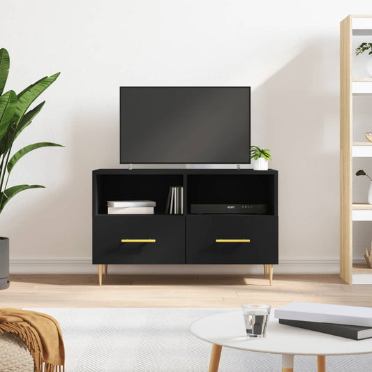TV-Schrank Schwarz 80x36x50 cm Holzwerkstoff - Pazzar.ch
