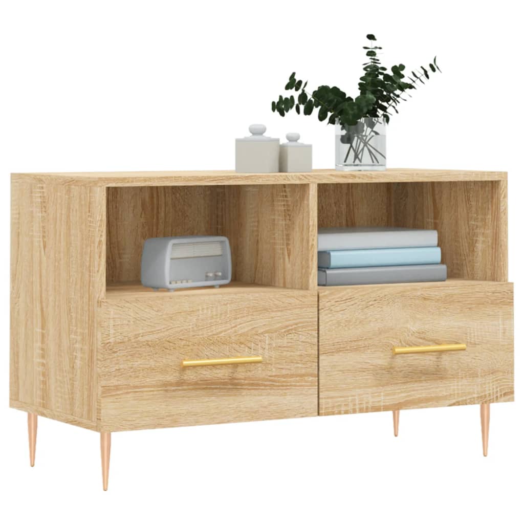TV-Schrank Sonoma-Eiche 80x36x50 cm Holzwerkstoff - Pazzar.ch