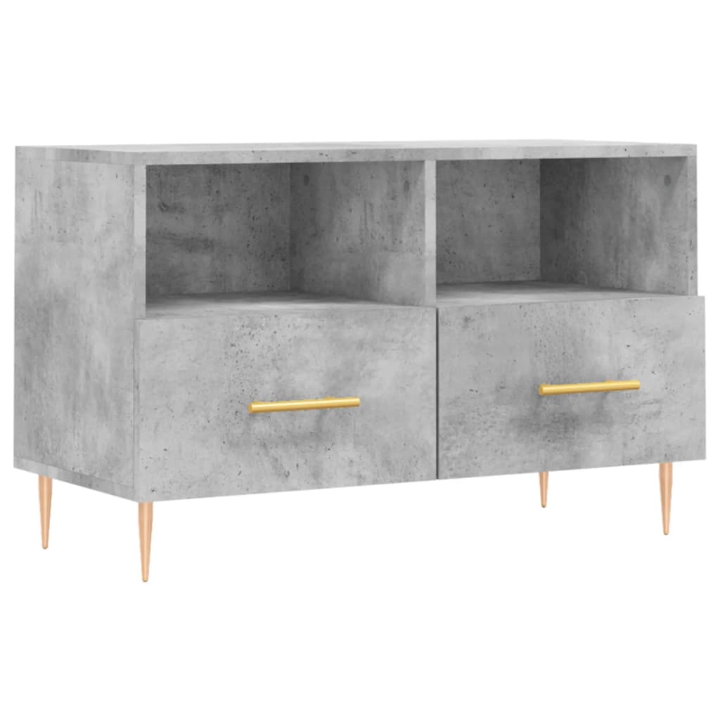 TV-Schrank Betongrau 80x36x50 cm Holzwerkstoff - Pazzar.ch