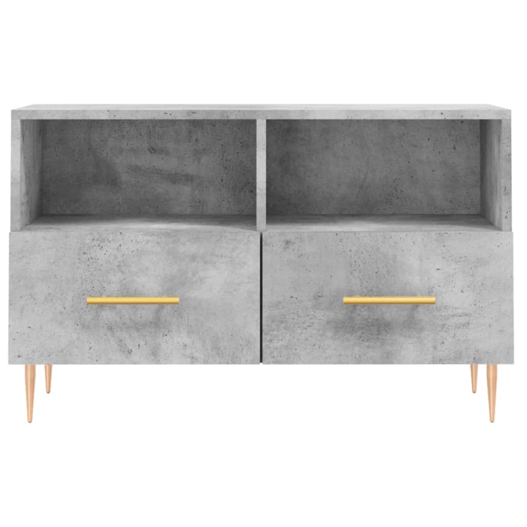 TV-Schrank Betongrau 80x36x50 cm Holzwerkstoff - Pazzar.ch