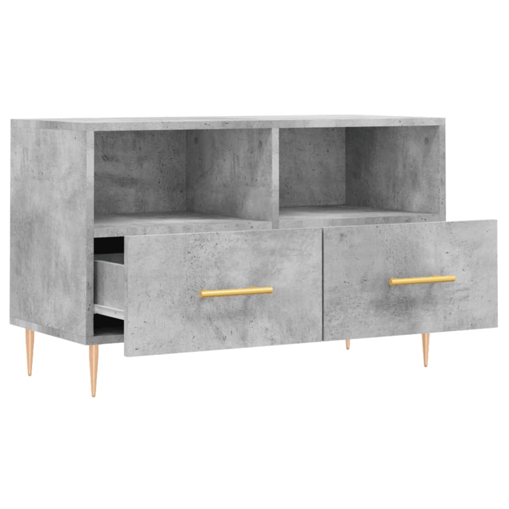 TV-Schrank Betongrau 80x36x50 cm Holzwerkstoff - Pazzar.ch