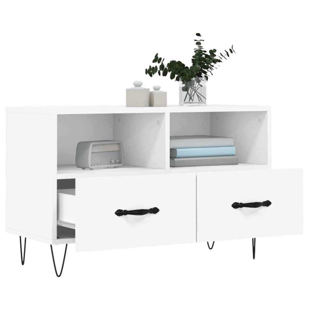 TV-Schrank Weiß 80x36x50 cm Holzwerkstoff - Pazzar.ch