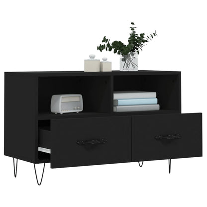 TV-Schrank Schwarz 80x36x50 cm Holzwerkstoff - Pazzar.ch