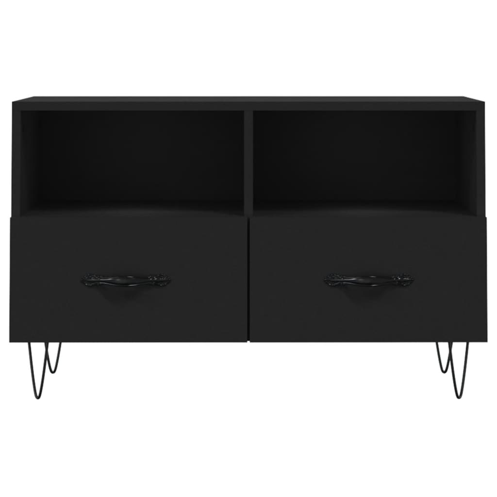 TV-Schrank Schwarz 80x36x50 cm Holzwerkstoff - Pazzar.ch