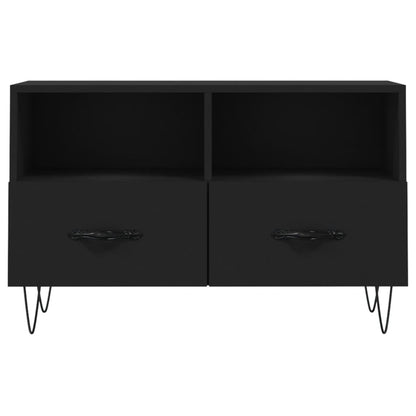 TV-Schrank Schwarz 80x36x50 cm Holzwerkstoff - Pazzar.ch