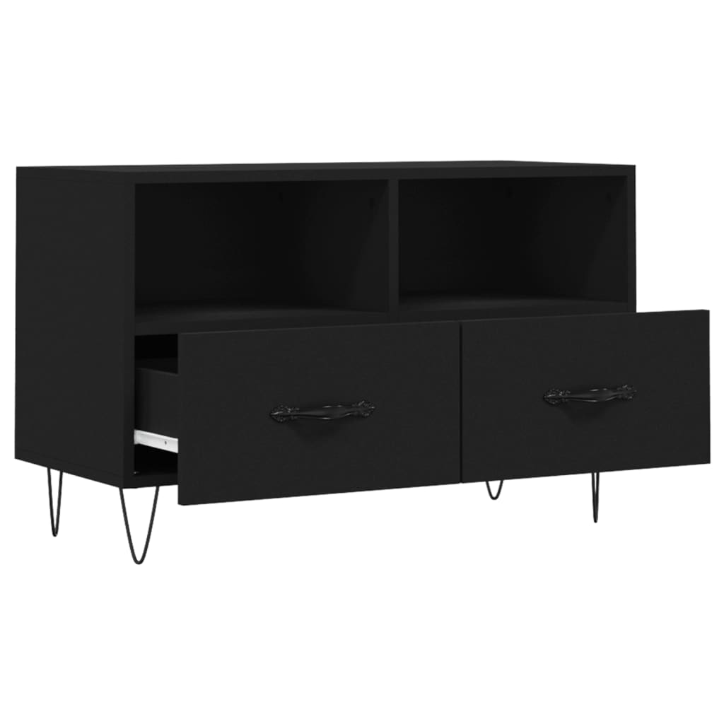 TV-Schrank Schwarz 80x36x50 cm Holzwerkstoff - Pazzar.ch