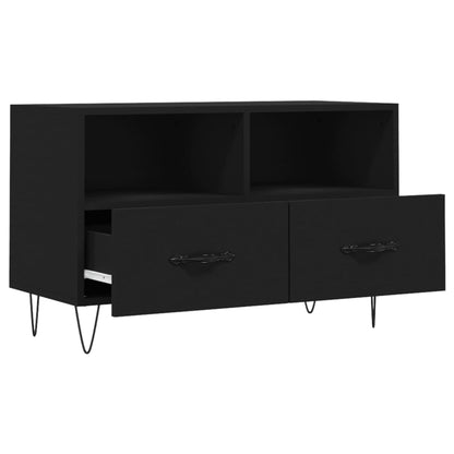 TV-Schrank Schwarz 80x36x50 cm Holzwerkstoff - Pazzar.ch