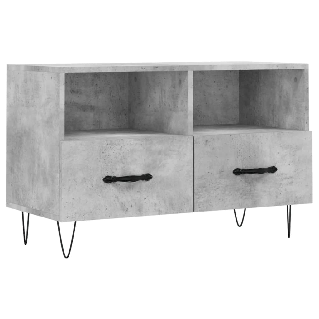 TV-Schrank Betongrau 80x36x50 cm Holzwerkstoff - Pazzar.ch