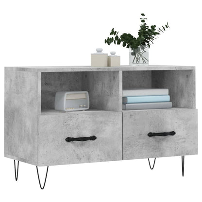 TV-Schrank Betongrau 80x36x50 cm Holzwerkstoff - Pazzar.ch
