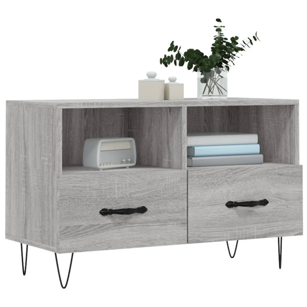 TV-Schrank Grau Sonoma 80x36x50 cm Holzwerkstoff - Pazzar.ch