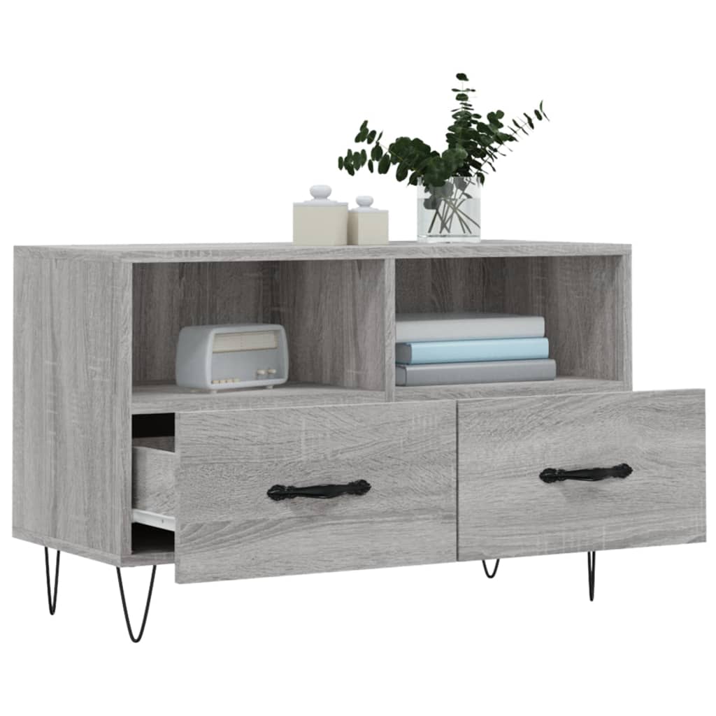 TV-Schrank Grau Sonoma 80x36x50 cm Holzwerkstoff - Pazzar.ch