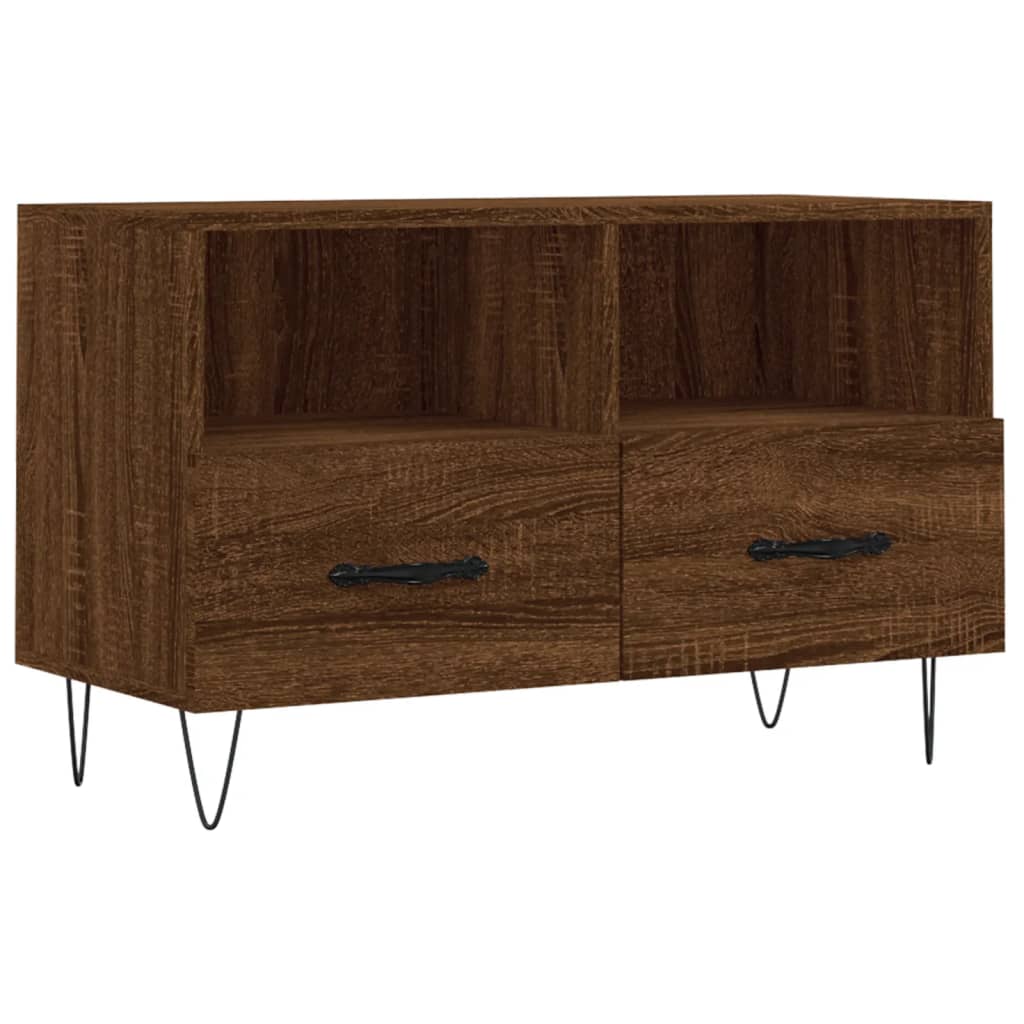TV-Schrank Braun Eichen-Optik 80x36x50 cm Holzwerkstoff - Pazzar.ch