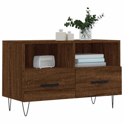 TV-Schrank Braun Eichen-Optik 80x36x50 cm Holzwerkstoff - Pazzar.ch
