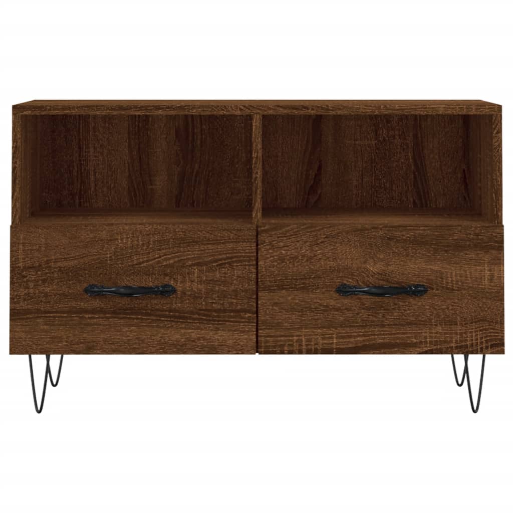 TV-Schrank Braun Eichen-Optik 80x36x50 cm Holzwerkstoff - Pazzar.ch