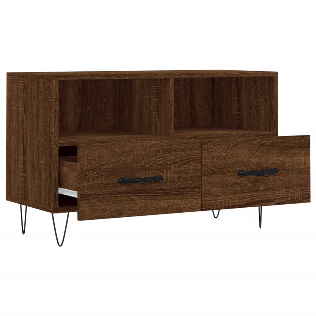 TV-Schrank Braun Eichen-Optik 80x36x50 cm Holzwerkstoff - Pazzar.ch