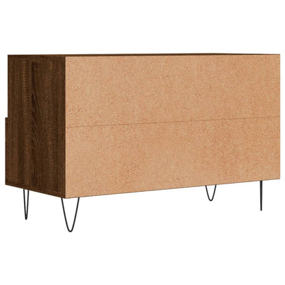 TV-Schrank Braun Eichen-Optik 80x36x50 cm Holzwerkstoff - Pazzar.ch